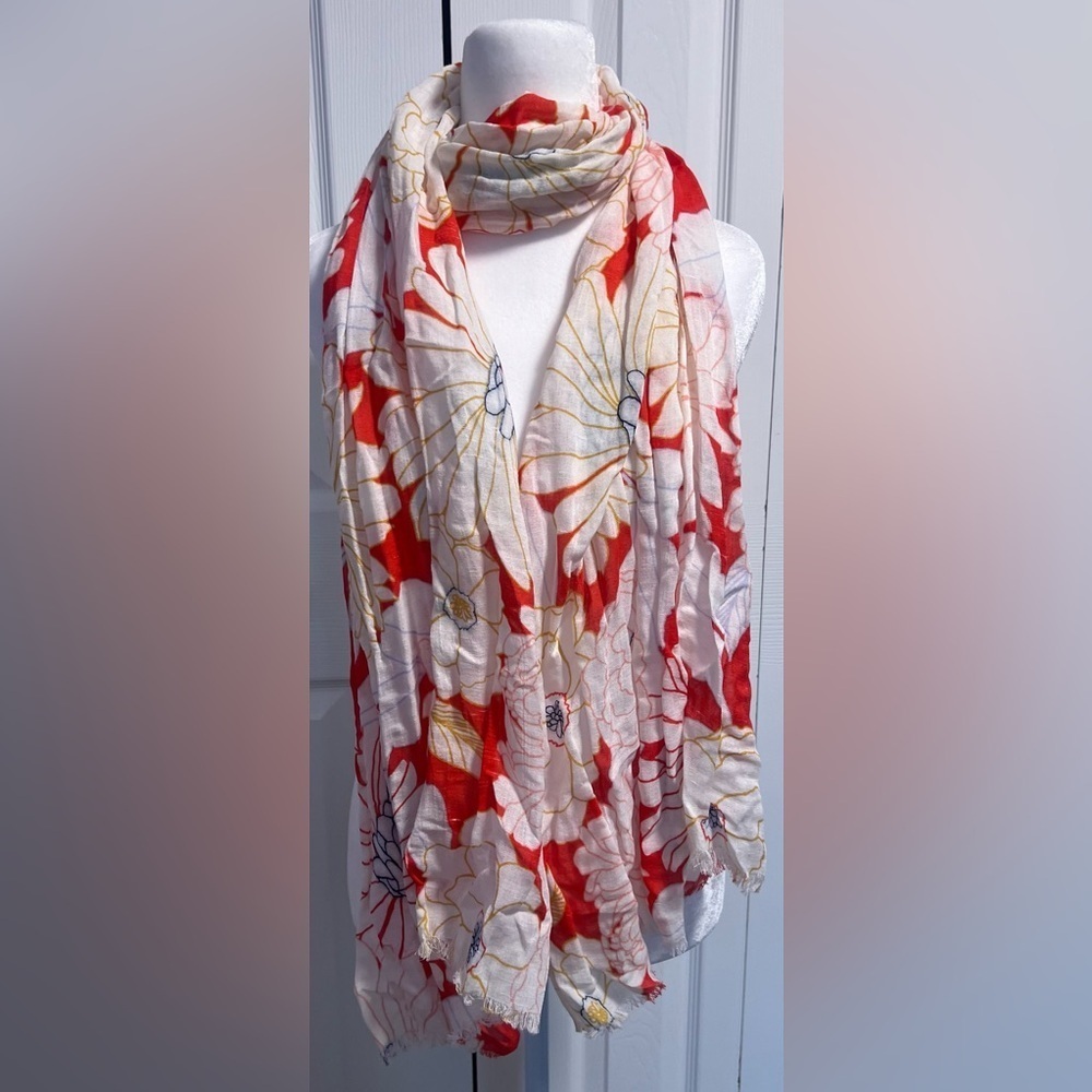 Spartina 449 Floral Linen Blend Scarf